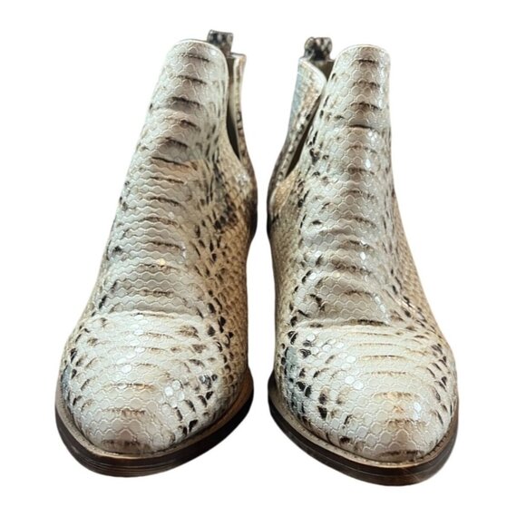 Chinese Laundry Snake Print Ankle Booties Boots Block Heel Zip Up Western SZ 6 - Picture 7 of 8